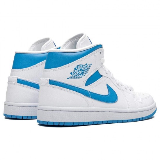 Air Jordan 1 Wmns Mid 'UNC' White Carolina Blue BQ6472-114