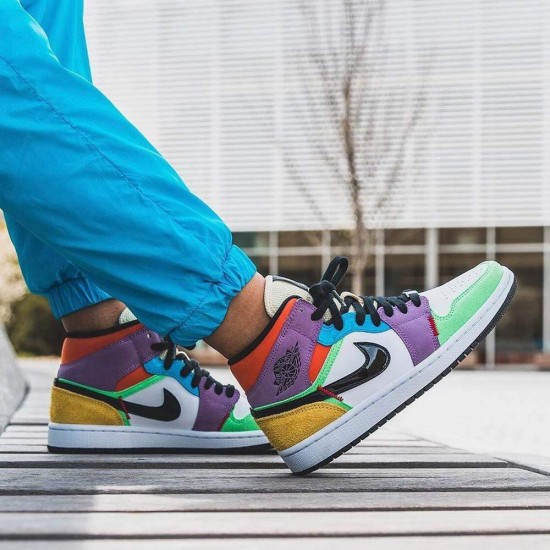 Nike Air Jordan 1 Mid SE Multi-Colour (W) CW1140-100 Nike Air Jordan 1 Mid SE Multi-Colour (W) CW1140-100