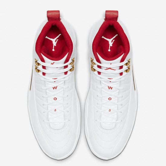 Nike AIR JORDAN 12 "FIBA" 2019 WHITE/UNIVERSITY RED/GOLD 130690-107 Nike AIR JORDAN 12 "FIBA" 2019 WHITE/UNIVERSITY RED/GOLD 130690-107