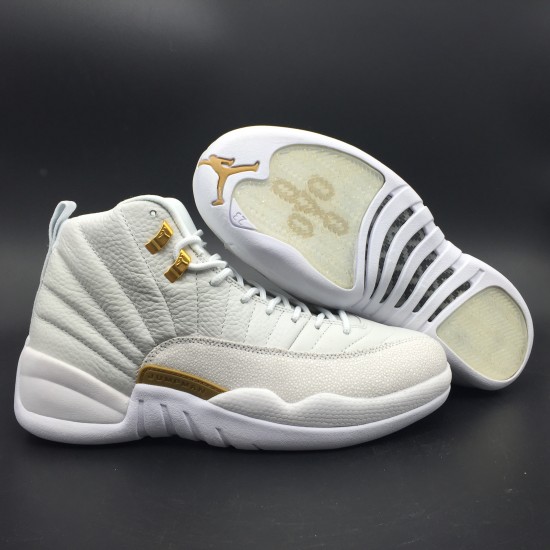 AIR JORDAN 12 RETRO OVO "WHITE / METALLIC GOLD" 873864-102 AIR JORDAN 12 RETRO OVO "WHITE / METALLIC GOLD" 873864-102