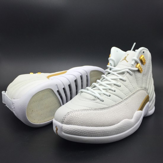 AIR JORDAN 12 RETRO OVO "WHITE / METALLIC GOLD" 873864-102 AIR JORDAN 12 RETRO OVO "WHITE / METALLIC GOLD" 873864-102