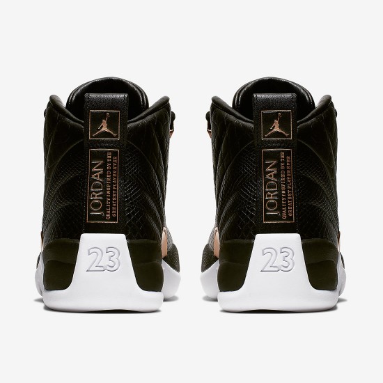 jordan 12 black and white and gold