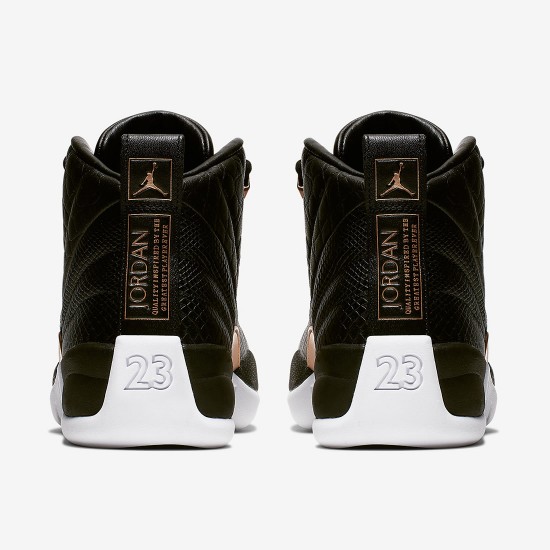 AIR JORDAN 12 WMNS SNAKESKIN MIDNIGHT BLACK WHITE GOLD AO6068-007 AIR JORDAN 12 WMNS SNAKESKIN MIDNIGHT BLACK WHITE GOLD AO6068-007