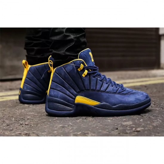 Nike AIR JORDAN 12 "MICHIGAN" BQ3180-407 Nike AIR JORDAN 12 "MICHIGAN" BQ3180-407