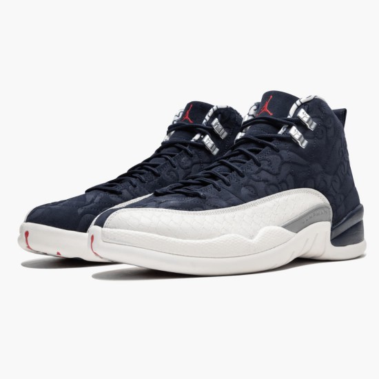 Nike AIR JORDAN 12 "INTERNATIONAL FLIGHT" NEW AJ12 12S NAVY BLUE AND WHITE BV8016-445 Nike AIR JORDAN 12 "INTERNATIONAL FLIGHT" NEW AJ12 12S NAVY BLUE AND WHITE BV8016-445