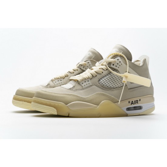 OFF-WHITE X AIR JORDAN 4 'SAIL' CV9388-100 MENS WMNS