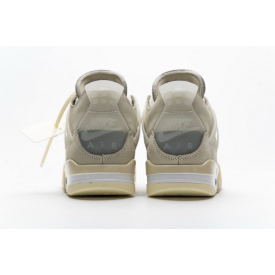 OFF-WHITE X AIR JORDAN 4 'SAIL' CV9388-100 MENS WMNS