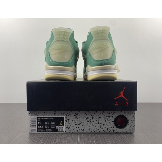 Off-White x Air Jordan 4 Sail Neptune/Tiffany Green CV9388-102