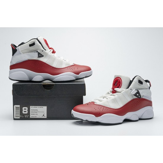 Nike Jordan 6 Rings BG Basketball Shoes White Red Lifestyle 323419-120 Nike Jordan 6 Rings BG Basketball Shoes White Red Lifestyle 323419-120