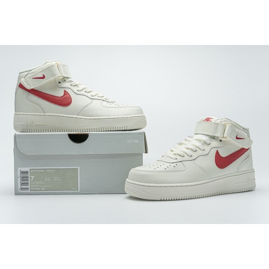 Nike Air Force 1 Mid 07 Sail University Red 315123-126