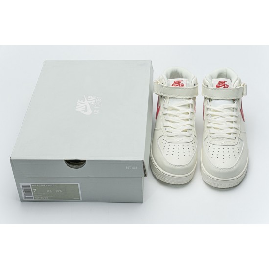 Nike Air Force 1 Mid 07 Sail University Red 315123-126