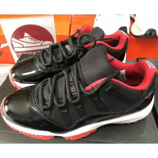 AIR JORDAN 11 RETRO LOW 'BRED' 528895-012 AIR JORDAN 11 RETRO LOW 'BRED' 528895-012