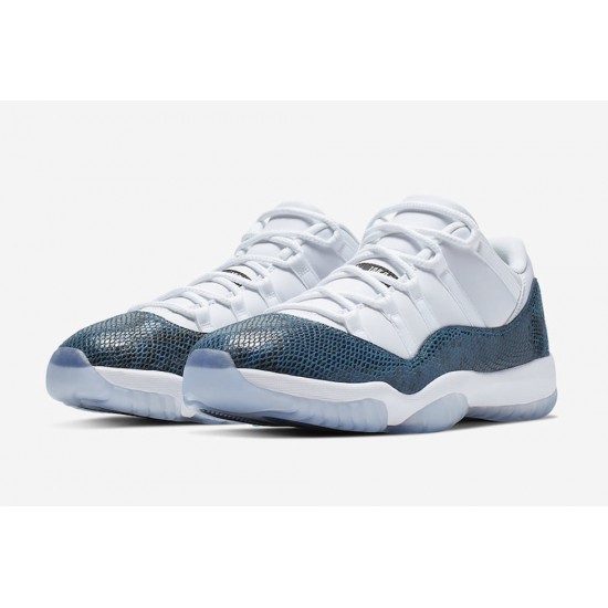 AIR JORDAN 11 RETRO LOW 'NAVY SNAKESKIN' 2019 CD6846-102 AIR JORDAN 11 RETRO LOW 'NAVY SNAKESKIN' 2019 CD6846-102