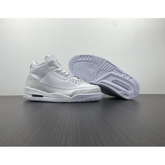 AIR JORDAN 3 RETRO PS 'TRIPLE WHITE' 429487-111 AIR JORDAN 3 RETRO PS 'TRIPLE WHITE' 429487-111