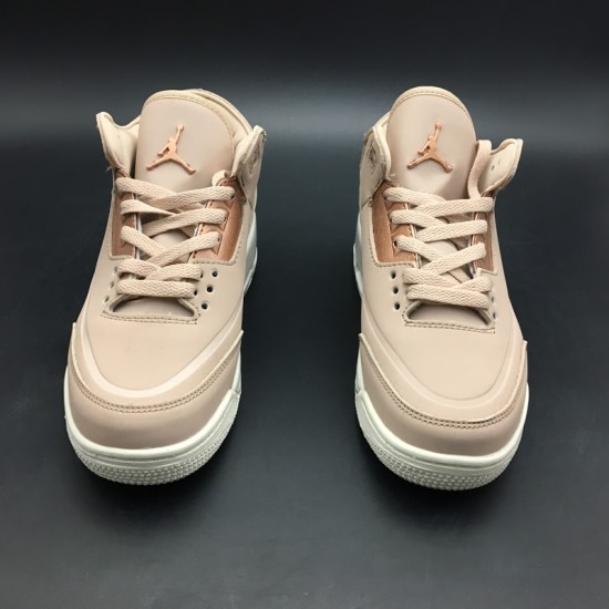 Nike AIR JORDAN 3 "PARTICLE BEIGE" SE ROSE GOLD WOMENS GS SIZE AH7859-205