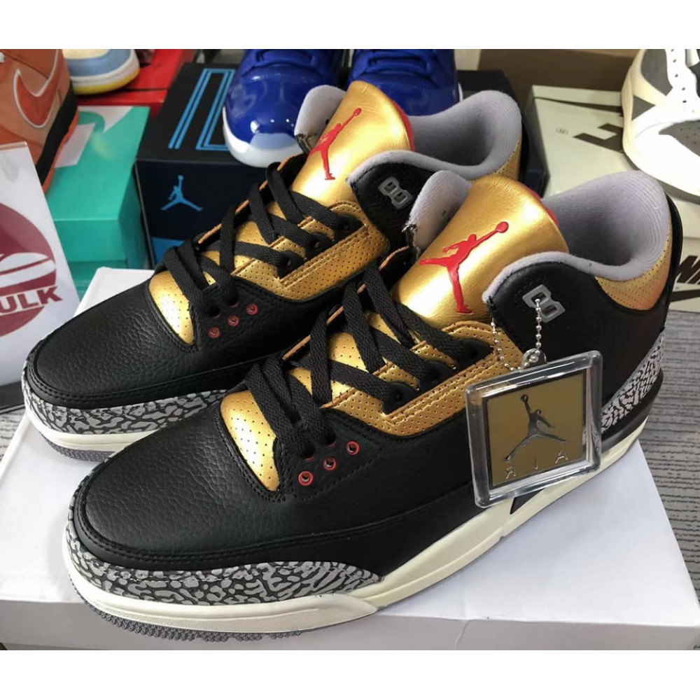 jordan 3 black gold