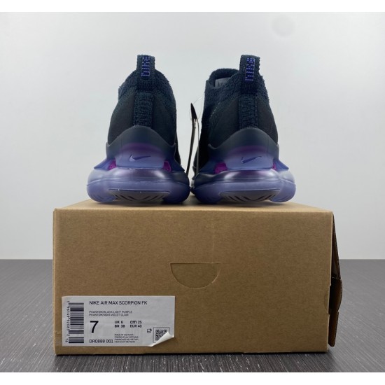 AIR MAX SCORPION FLYKNIT 'BLACK PERSIAN VIOLET' 2022 DR0888-001 AIR MAX SCORPION FLYKNIT 'BLACK PERSIAN VIOLET' 2022 DR0888-001
