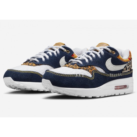 AIR MAX 1 PREMIUM 'DENIM LEOPARD' 2023 FJ4452-432 AIR MAX 1 PREMIUM 'DENIM LEOPARD' 2023 FJ4452-432
