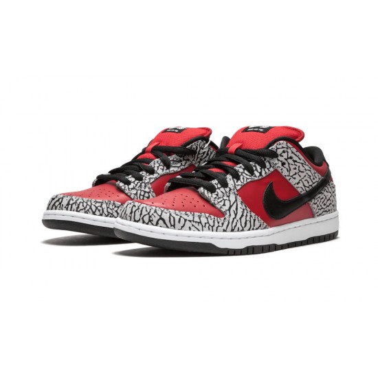 SUPREME X DUNK LOW PREMIUM SB 'RED CEMENT' 313170-600