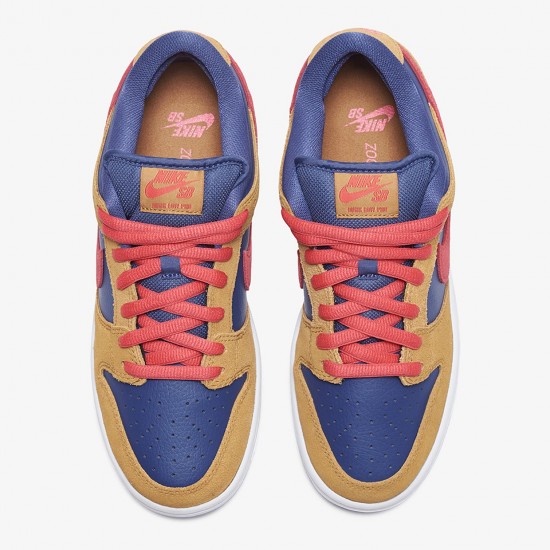 NIKE DUNK LOW SB 'WHEAT DARK PURPLE' BQ6817-700 NIKE DUNK LOW SB 'WHEAT DARK PURPLE' BQ6817-700
