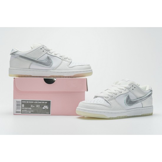 Nike SB Dunk Low Pro OG QS Diamond Supply White BV1310-100 Nike SB Dunk Low Pro OG QS Diamond Supply White BV1310-100