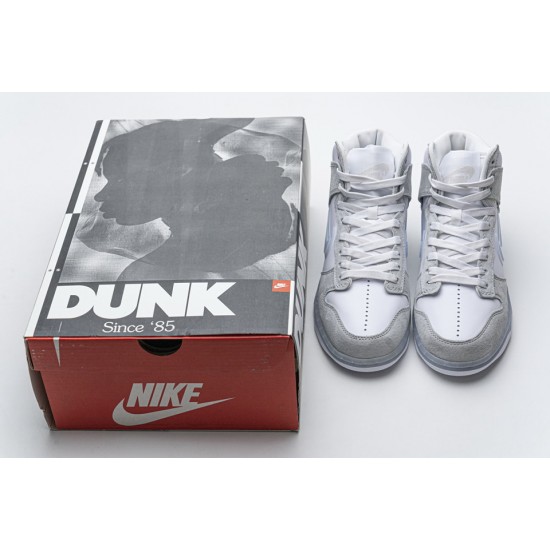 Slam Jam x Nike SB Dunk High 'White Platinum' DA1639-100