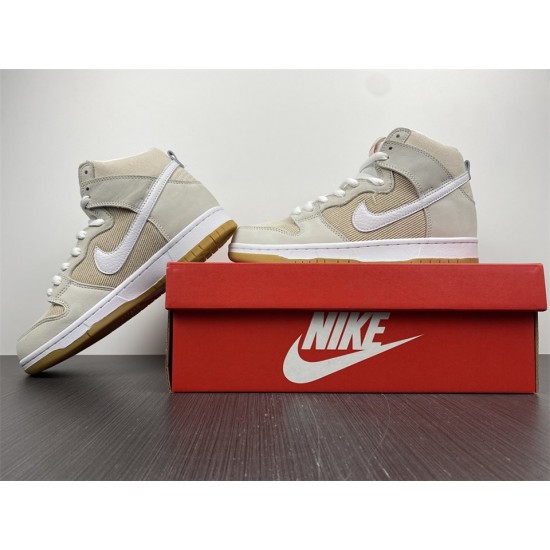 NIKE DUNK HIGH PRO ISO SB 'UNBLEACHED PACK - NATURAL' DA9626-100 NIKE DUNK HIGH PRO ISO SB 'UNBLEACHED PACK - NATURAL' DA9626-100