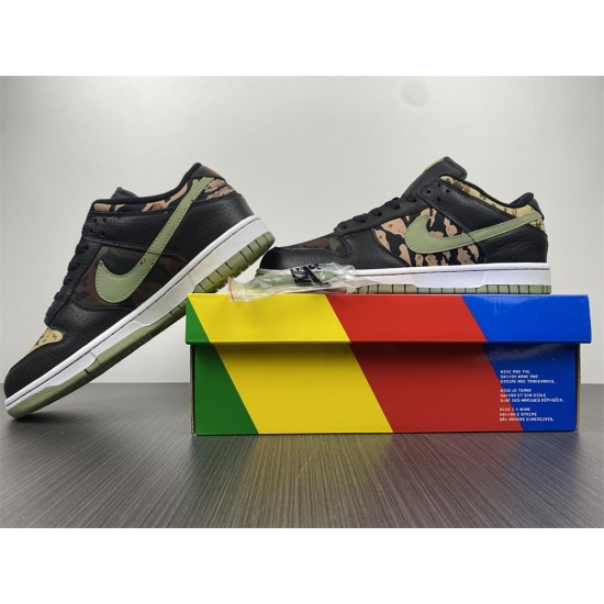 NIKE DUNK LOW SE 'BLACK MULTI-CAMO' DH0957-001 NIKE DUNK LOW SE 'BLACK MULTI-CAMO' DH0957-001