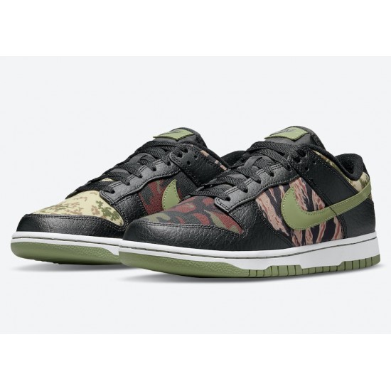 NIKE DUNK LOW SE 'BLACK MULTI-CAMO' DH0957-001 NIKE DUNK LOW SE 'BLACK MULTI-CAMO' DH0957-001