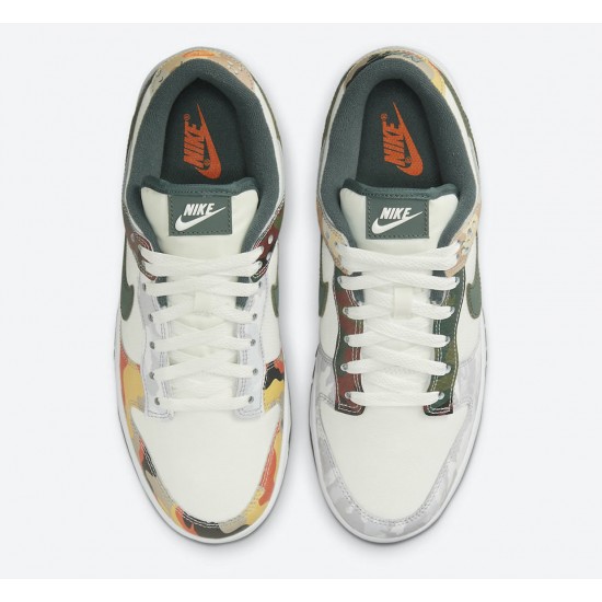 NIKE DUNK LOW SE 'SAIL MULTI-CAMO' DH0957-100 NIKE DUNK LOW SE 'SAIL MULTI-CAMO' DH0957-100