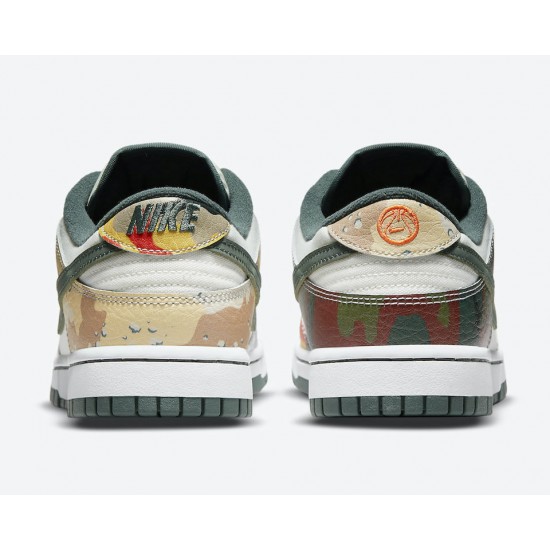 NIKE DUNK LOW SE 'SAIL MULTI-CAMO' DH0957-100 NIKE DUNK LOW SE 'SAIL MULTI-CAMO' DH0957-100