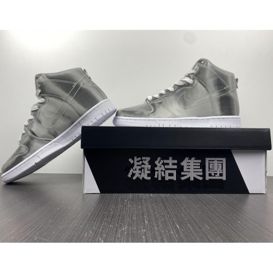 NIKE CLOT X DUNK HIGH 'SILVER METALLIC' 2022 DH4444-900 NIKE CLOT X DUNK HIGH 'SILVER METALLIC' 2022 DH4444-900
