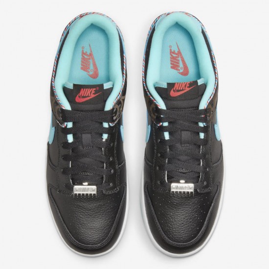 NIKE DUNK LOW RETRO SE 'BARBER SHOP - BLACK' 2022 DH7614-001 NIKE DUNK LOW RETRO SE 'BARBER SHOP - BLACK' 2022 DH7614-001