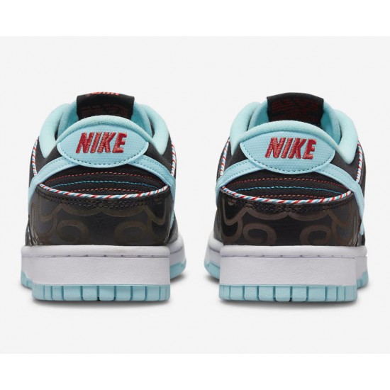 NIKE DUNK LOW RETRO SE 'BARBER SHOP - BLACK' 2022 DH7614-001 NIKE DUNK LOW RETRO SE 'BARBER SHOP - BLACK' 2022 DH7614-001