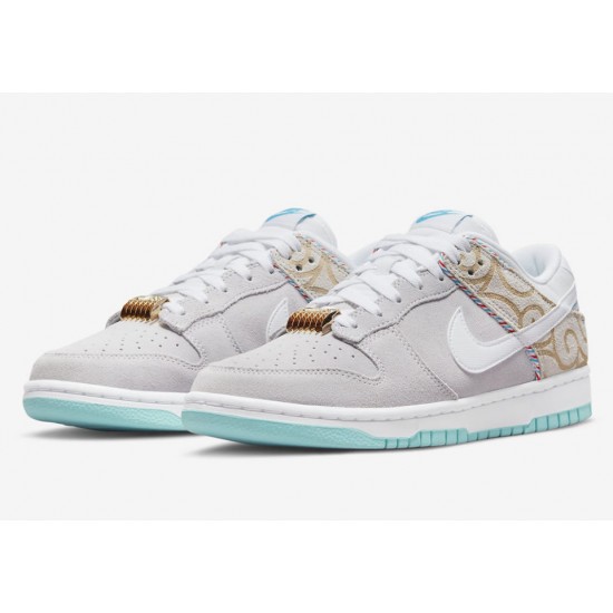 NIKE DUNK LOW RETRO SE 'BARBER SHOP-GREY' 2022 DH7614-500 NIKE DUNK LOW RETRO SE 'BARBER SHOP-GREY' 2022 DH7614-500