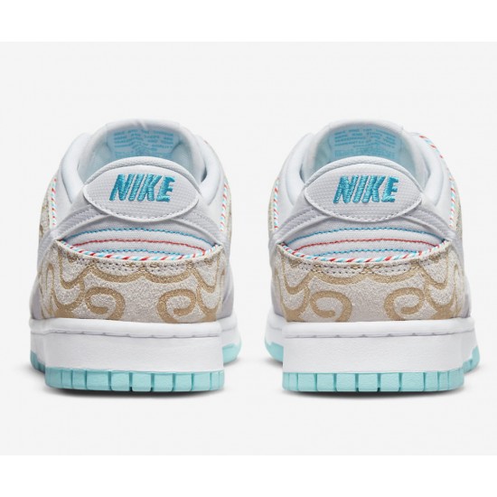NIKE DUNK LOW RETRO SE 'BARBER SHOP-GREY' 2022 DH7614-500 NIKE DUNK LOW RETRO SE 'BARBER SHOP-GREY' 2022 DH7614-500