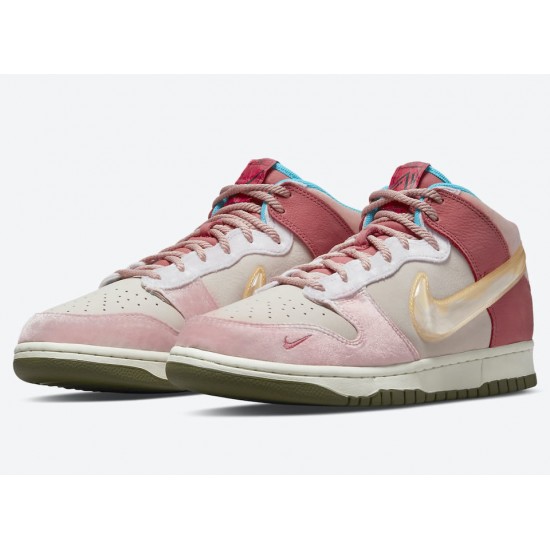 SOCIAL STATUS X NIKE DUNK MID 'STRAWBERRY MILK' DJ1173-600 SOCIAL STATUS X NIKE DUNK MID 'STRAWBERRY MILK' DJ1173-600