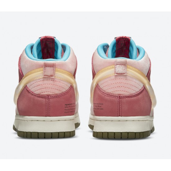 SOCIAL STATUS X NIKE DUNK MID 'STRAWBERRY MILK' DJ1173-600 SOCIAL STATUS X NIKE DUNK MID 'STRAWBERRY MILK' DJ1173-600