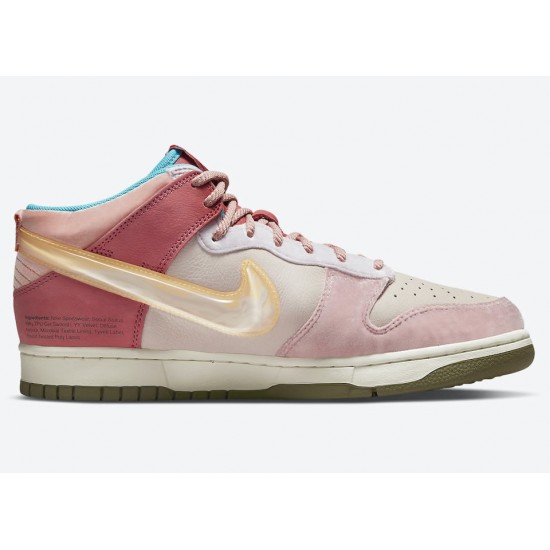 SOCIAL STATUS X NIKE DUNK MID 'STRAWBERRY MILK' DJ1173-600 SOCIAL STATUS X NIKE DUNK MID 'STRAWBERRY MILK' DJ1173-600