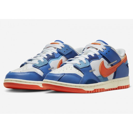NIKE DUNK LOW SCRAP 'KNICKS' 2022 DM0128-100 NIKE DUNK LOW SCRAP 'KNICKS' 2022 DM0128-100