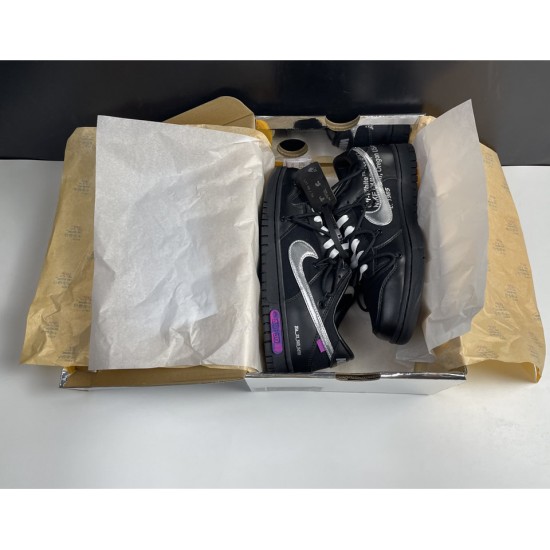 Off-White x Nike Dunk Low 'LOT 50 of 50' Black/Silver DM1602-001