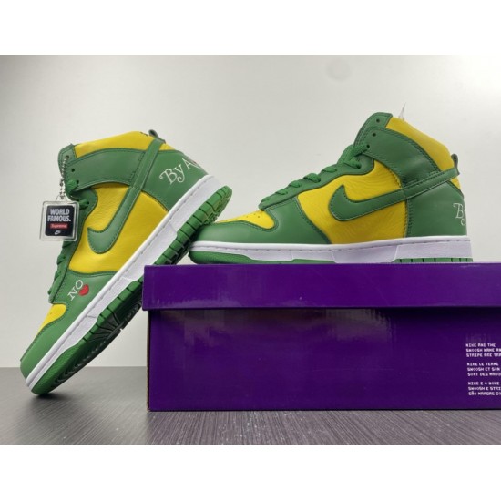 SUPREME X NIKE DUNK HIGH SB 'BY ANY MEANS - BRAZIL' DN3741-700 SUPREME X NIKE DUNK HIGH SB 'BY ANY MEANS - BRAZIL' DN3741-700