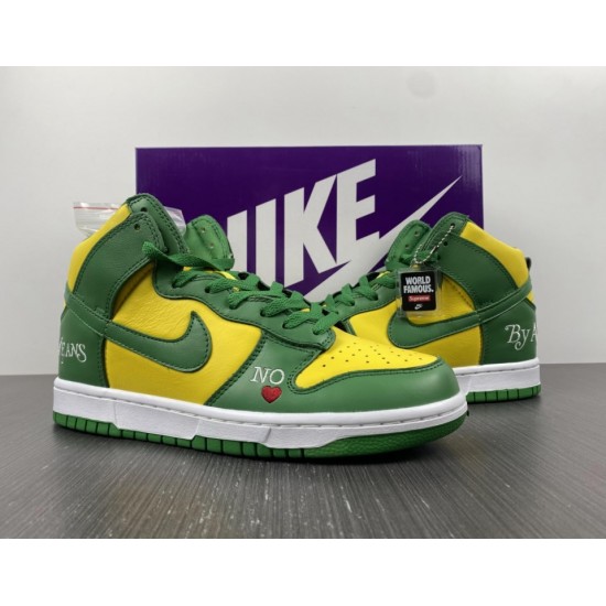 SUPREME X NIKE DUNK HIGH SB 'BY ANY MEANS - BRAZIL' DN3741-700 SUPREME X NIKE DUNK HIGH SB 'BY ANY MEANS - BRAZIL' DN3741-700