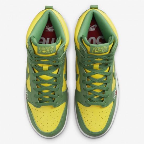 SUPREME X NIKE DUNK HIGH SB 'BY ANY MEANS - BRAZIL' DN3741-700 SUPREME X NIKE DUNK HIGH SB 'BY ANY MEANS - BRAZIL' DN3741-700