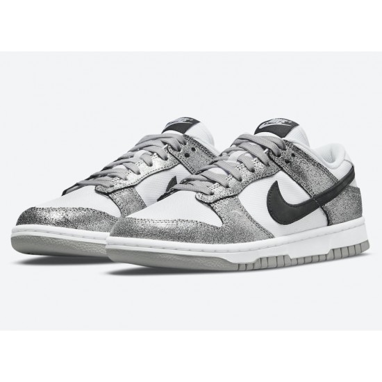 Nike Dunk Low Silver Cracked Leather Shimmer DO5882-001 Nike Dunk Low Silver Cracked Leather Shimmer DO5882-001