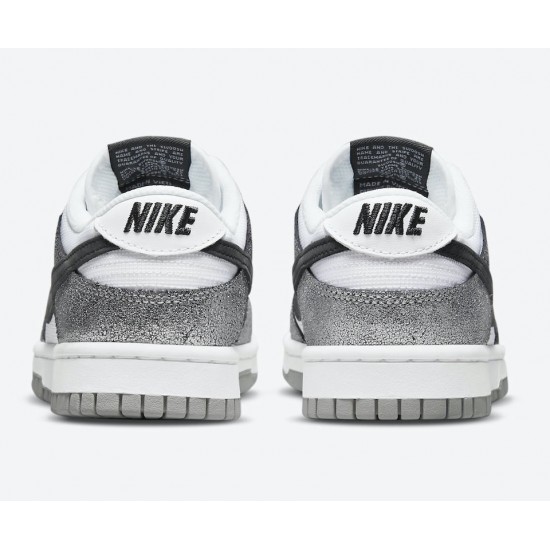 Nike Dunk Low Silver Cracked Leather Shimmer DO5882-001 Nike Dunk Low Silver Cracked Leather Shimmer DO5882-001