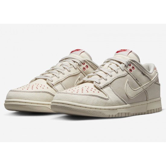 NIKE DUNK LOW 'SASHIKO - LIGHT OREWOOD BROWN' 2023 DV0834-100 NIKE DUNK LOW 'SASHIKO - LIGHT OREWOOD BROWN' 2023 DV0834-100