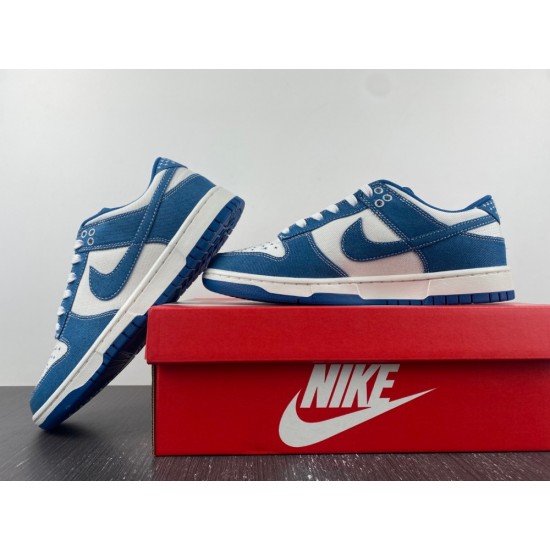 NIKE DUNK LOW SE 'SASHIKO-INDUSTRIAL BLUE' 2023 DV0834-101 NIKE DUNK LOW SE 'SASHIKO-INDUSTRIAL BLUE' 2023 DV0834-101