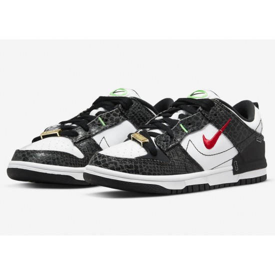 NIKE DUNK LOW DISRUPT 2 'JUST DO IT - BLACK SNAKESKIN' WMNS 2022 DV1490-161 NIKE DUNK LOW DISRUPT 2 'JUST DO IT - BLACK SNAKESKIN' WMNS 2022 DV1490-161