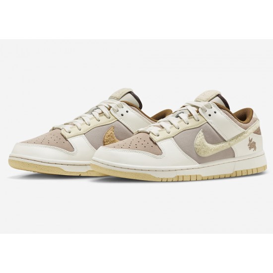 NIKE DUNK LOW 'YEAR OF THE RABBIT - WHITE TAUPE' 2023 FD4203-211 NIKE DUNK LOW 'YEAR OF THE RABBIT - WHITE TAUPE' 2023 FD4203-211